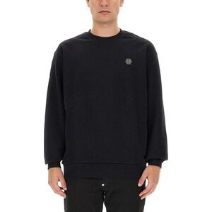 PHILIPP PLEIN Skull Logo Crewneck Sweatshirt Men BLACK Sweaters & Cardigans